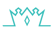 teal blue crown icon