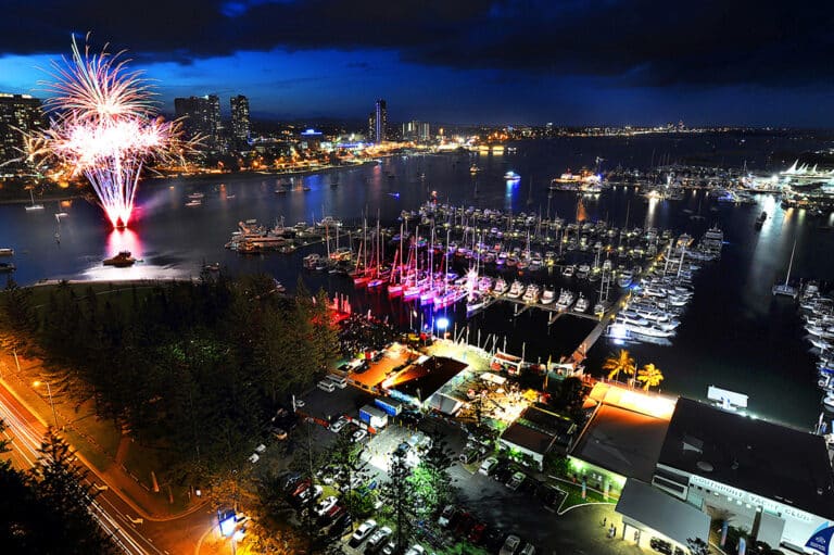 Gold Coast events showing night fireworks